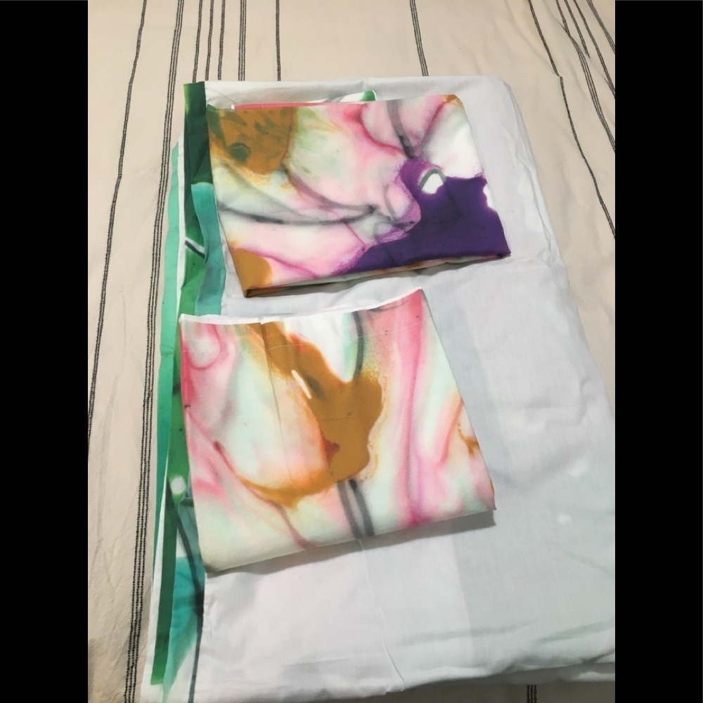 //New Abstract Duvet Set Charming Flowers Ombre Art Print - Picture 11 of 16